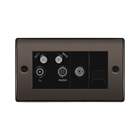BG Nexus Metal Black Nickel Combination TV Socket NBN69B
