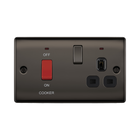 BG Nexus Metal Black Nickel Cooker Switch with 13A Socket NBN70B