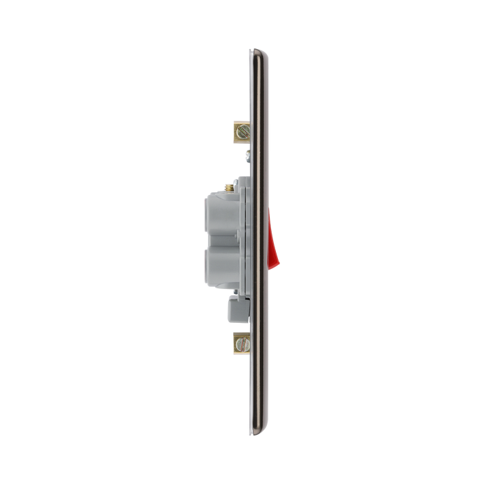 BG Nexus Metal Black Nickel 45A Double Pole Switch NBN72