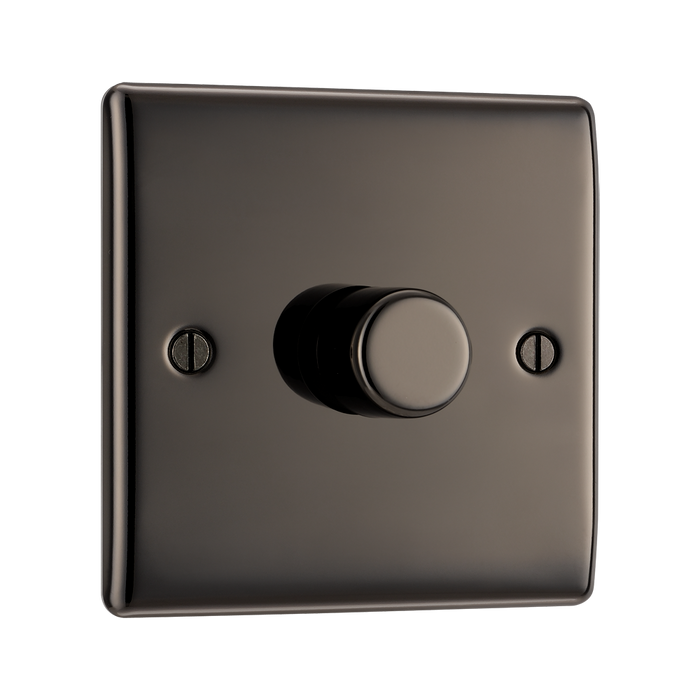 BG Nexus Metal Black Nickel 1G Dimmer Switch NBN81