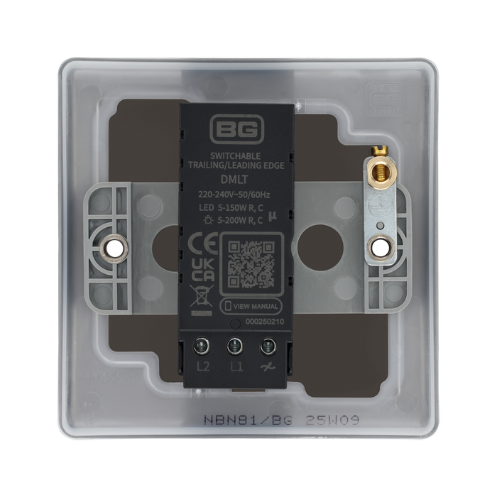 BG Nexus Metal Black Nickel 1G Dimmer Switch NBN81