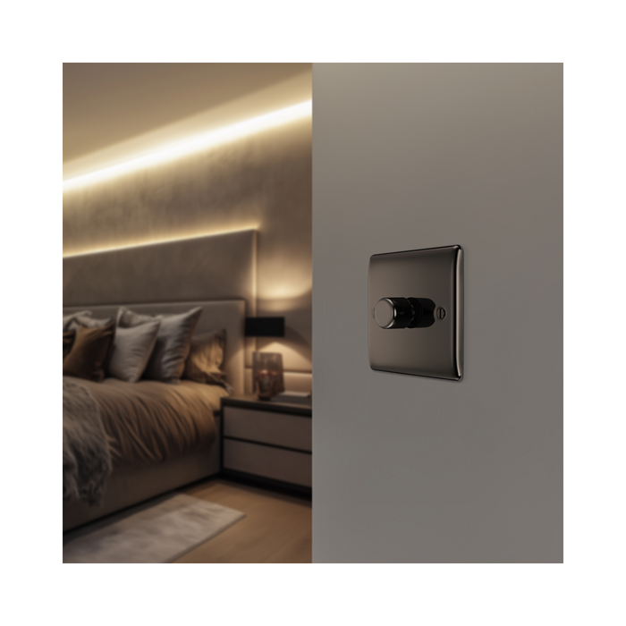 BG Nexus Metal Black Nickel 1G Dimmer Switch NBN81