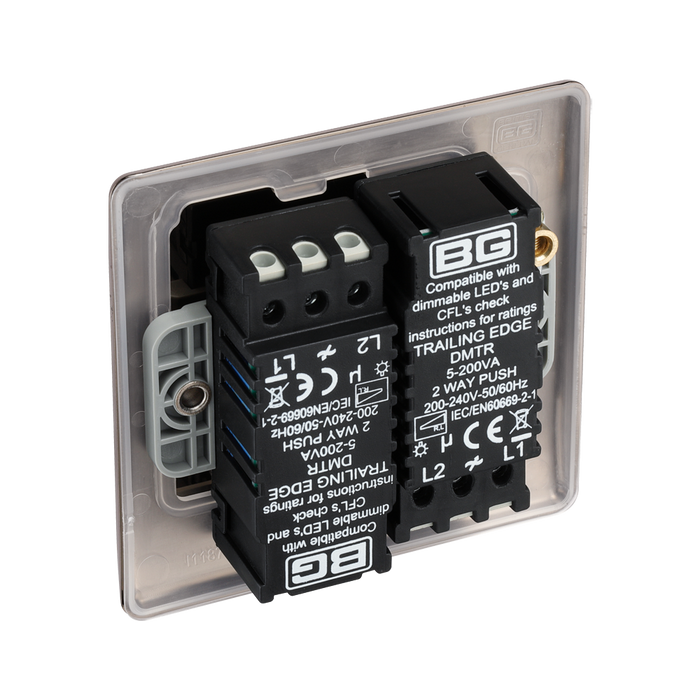 BG Nexus Metal Black Nickel 2G Dimmer Switch NBN82