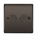 BG Nexus Metal Black Nickel 2G Dimmer Switch NBN82