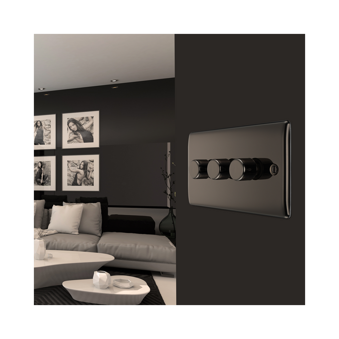 BG Nexus Metal Black Nickel 3G Dimmer Switch NBN83