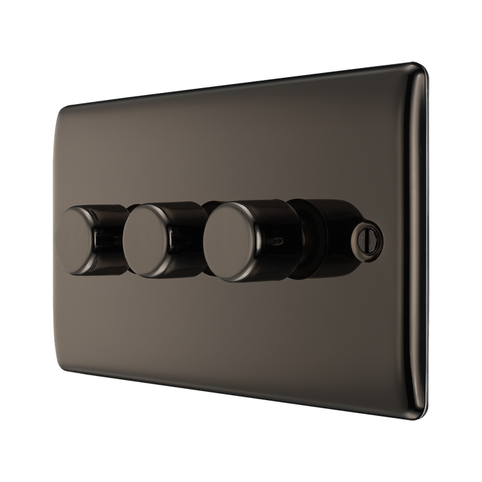 BG Nexus Metal Black Nickel 3G Dimmer Switch NBN83