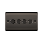 BG Nexus Metal Black Nickel 4G Dimmer Switch NBN84