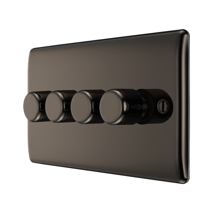 BG Nexus Metal Black Nickel 4G Dimmer Switch NBN84