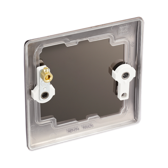 BG Nexus Metal Black Nickel Single Blank Plate NBN94