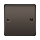 BG Nexus Metal Black Nickel Single Blank Plate NBN94