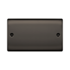 BG Nexus Metal Black Nickel Double Blank Plate NBN95