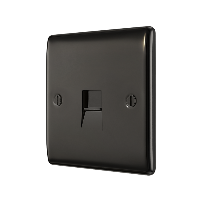 BG Nexus Metal Black Nickel Master Telephone Socket NBNBTM1