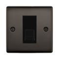 BG Nexus Metal Black Nickel Secondary Telephone Socket NBNBTS1B Available from RS Electrical Supplies