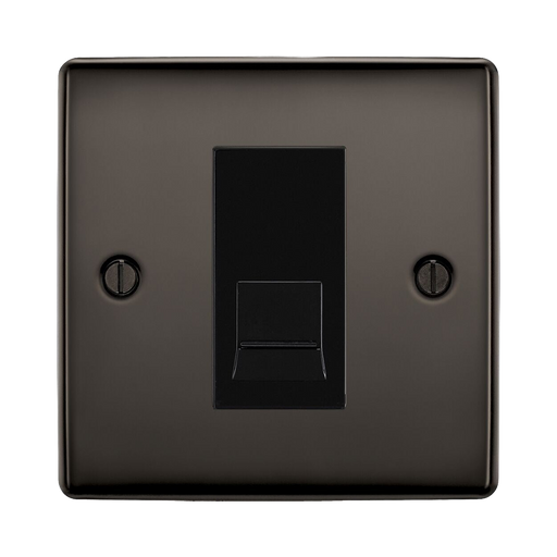 BG Nexus Metal Black Nickel Secondary Telephone Socket NBNBTS1B Available from RS Electrical Supplies