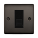 BG Nexus Metal Black Nickel Secondary Telephone Socket NBNBTS1B Available from RS Electrical Supplies