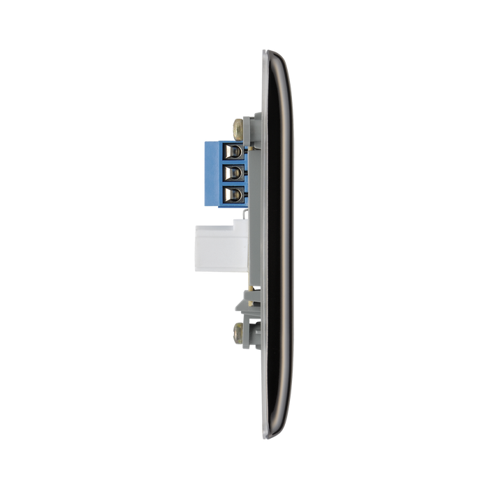 BG Nexus Metal Black Nickel Secondary Telephone Socket NBNBTS1