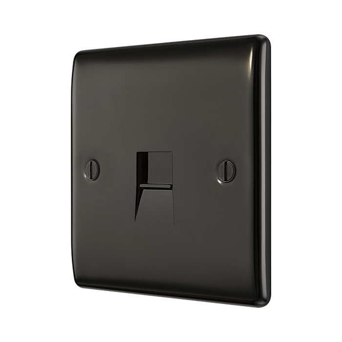 BG Nexus Metal Black Nickel Secondary Telephone Socket NBNBTS1