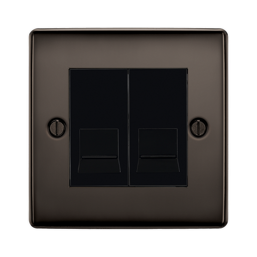 Black double switch on a white background