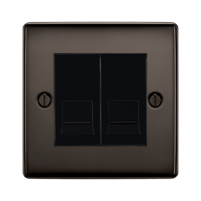 Black double switch on a white background