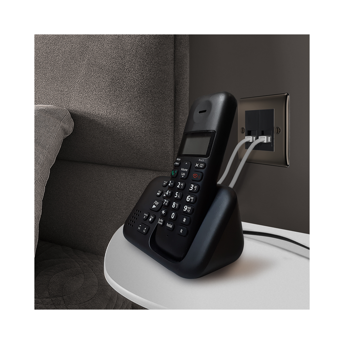 BG Nexus Metal Black Nickel Double Secondary Telephone Socket NBNBTS2B