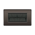 BG Nexus Metal Black Nickel 4G Cable Brush Outlet NBNEMR4BR Available from RS Electrical Supplies
