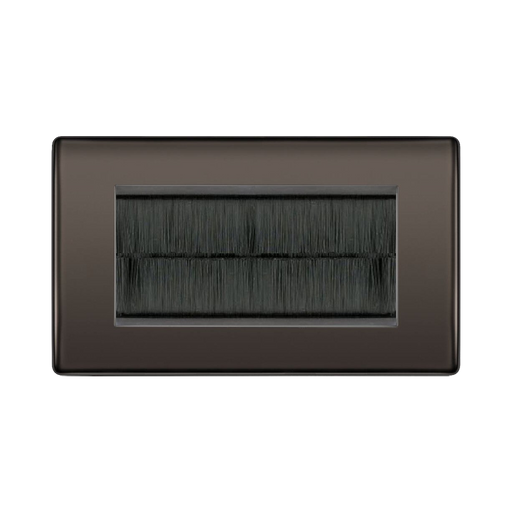 BG Nexus Metal Black Nickel 4G Cable Brush Outlet NBNEMR4BR Available from RS Electrical Supplies