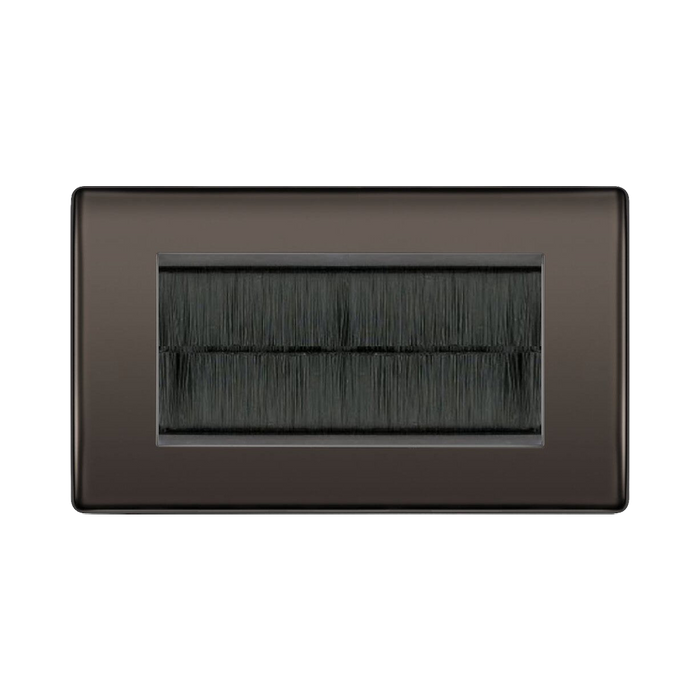 BG Nexus Metal Black Nickel 4G Cable Brush Outlet NBNEMR4BR Available from RS Electrical Supplies