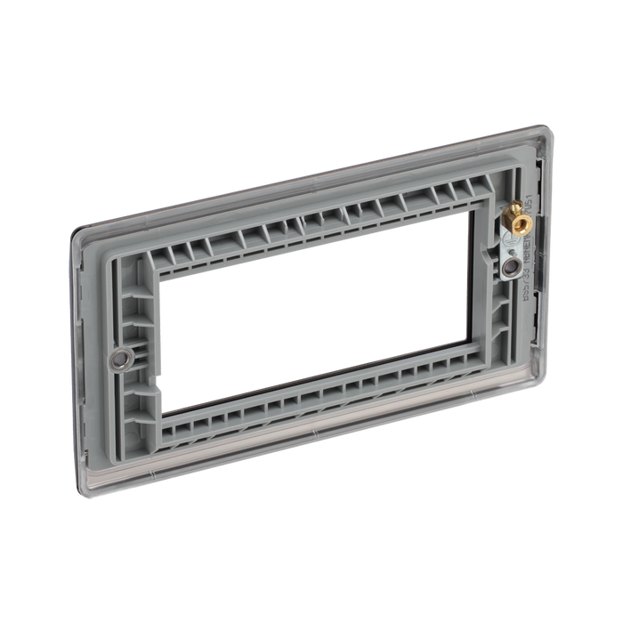 BG Nexus Metal Black Nickel 4G Euro Plate NBNEMR4