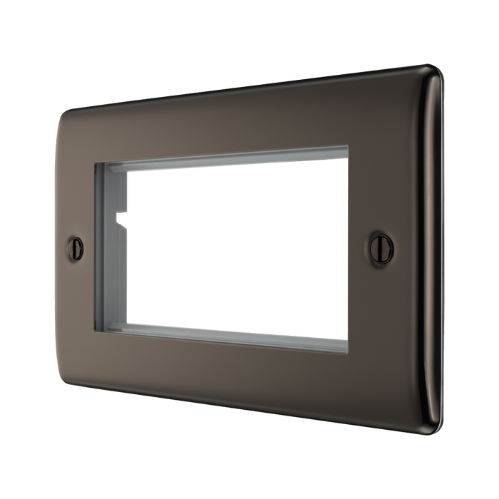 BG Nexus Metal Black Nickel 4G Euro Plate NBNEMR4
