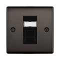 BG Nexus Metal Black Nickel RJ45 Cat6 Data Outlet NBNRJ4516B Available from RS Electrical Supplies