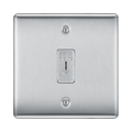BG Nexus Metal Brushed Steel Emergency Key Switch NBS12EL Available from RS Electrical Supplies