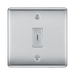 BG Nexus Metal Brushed Steel Emergency Key Switch NBS12EL Available from RS Electrical Supplies