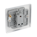 Metallic light switch on a white background back