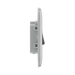 Metallic light switch on a white background profile