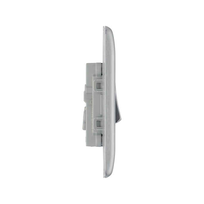 BG Nexus Metal Brushed Steel Intermediate Light Switch NBS13