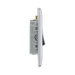 Metallic fan isolator switch on a white background profile