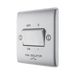 Metallic fan isolator switch on a white background side