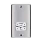 BG Nexus Metal Brushed Steel Shaver Socket NBS20W