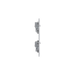 BG Nexus Metal Brushed Steel Double Socket Combination Plate NBS222EM8G – side view