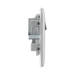 BG Nexus Metal Brushed Steel NBS22G socket from the 10-pack – side view