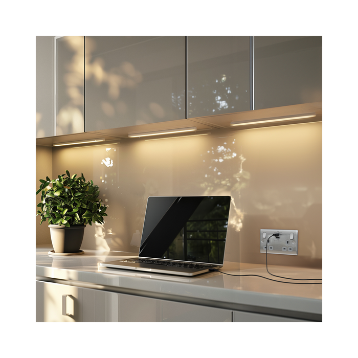 BG Nexus Metal Brushed Steel 13A Double USB Socket with 45W A+C Ports NBS22UAC45G