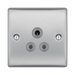 BG Nexus Metal Brushed Steel 5A Unswitched Socket NBS29G Available from RS Electrical Supplies