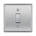 BG Nexus Metal Brushed Steel 20A Double Pole Switch NBS30 Available from RS Electrical Supplies