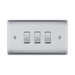 BG Nexus Metal Brushed Steel 3G Intermediate Combination Switch Available from RS Electrical Supplies
