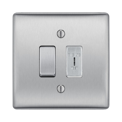 BG Nexus Metal Brushed Steel 2W & Emergency Key Switch NBS42EL Available from RS Electrical Supplies