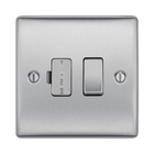 BG Nexus Metal Brushed Steel 13A Switched Spur NBS50