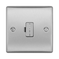 Metallic light switch on a white background