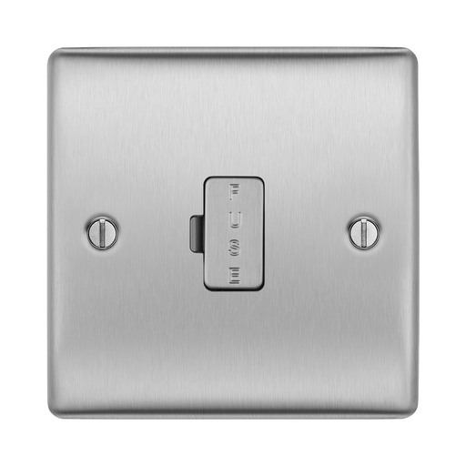 Metallic light switch on a white background