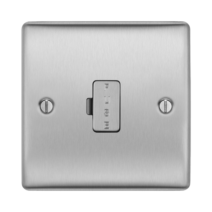 Metallic light switch on a white background