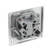 Metallic light switch on a white background back
